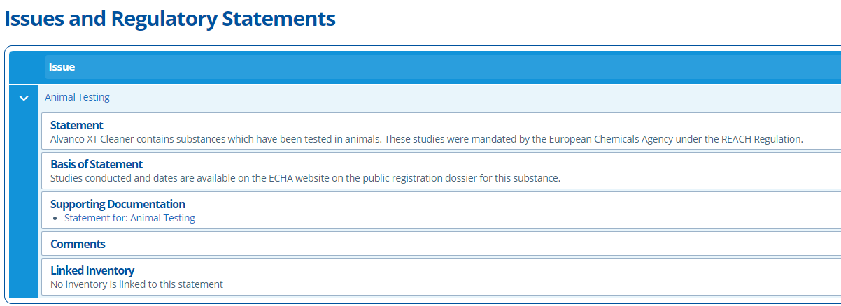 issue and statement